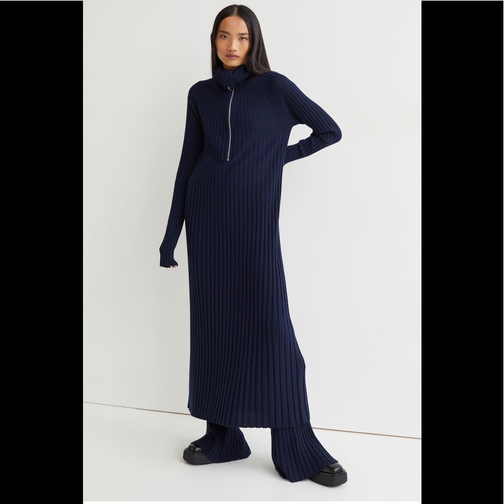 H&M Premium Merino Wool Knit Maxi Dress
